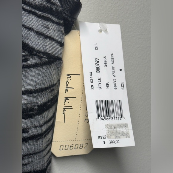 Nicole Miller Artelier Lamb Leather Combo Handmade Dress - Picture 4 of 9